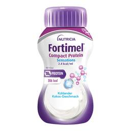 Abbildung: Fortimel Compact Protein 2.4 kcal kühlen.Kokosnuss 8X4X125 ml, Flüssigkeit PZN 19490679