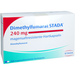 Abbildung: Dimethylfumarat STADA 240 mg magensaftresistent Hartkapseln 168 St, Magensaftresistente Hartkapseln PZN 19505955