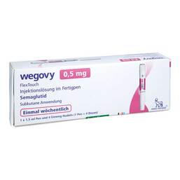 Abbildung: Wegovy 0,5 mg Flextouch Injektionslösung Fertigpen 1X1.5 ml, Injektionslösung PZN 19515758