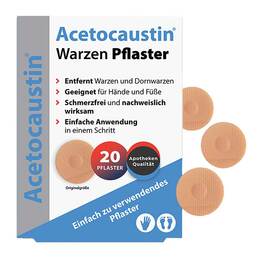 Abbildung: Acetocaustin Warzenpflaster 20 St, Pflaster PZN 19539658