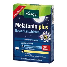 Abbildung: Kneipp Melatonin plus Tabletten 30 St, Tabletten PZN 19549272