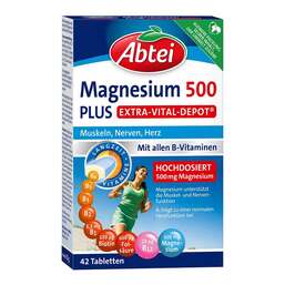 Abbildung: Abtei Magnesium 500 Plus Tabletten 42 St, Tabletten PZN 19623465