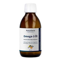 Abbildung: Omega-3 NAT.Fischöl 2450 mg Orangen-Zitronenaroma 200 ml, Öl PZN 19660041