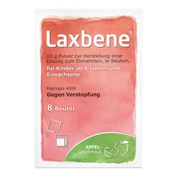 Abbildung: Laxbene 10 g Pulver zur Her.e.Lösung zum Einnehmen 8X10 g, Pulver zur Herstellung einer Lösung zum Einnehmen PZN 19679595