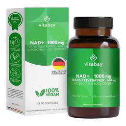 Abbildung: Liposomales Nad + 1000 mg + trans-Reveratrol 600 mg 90 St, Weichkapseln PZN 19683243