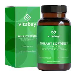 Abbildung: Liposomales Mumijo Shilajit 1000mg hochdosierste Weichkapseln 120 St, Weichkapseln PZN 19689122