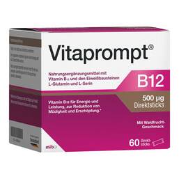Abbildung: Vitaprompt B12 500 µg Direktsticks 60 St, Beutel PZN 19690444