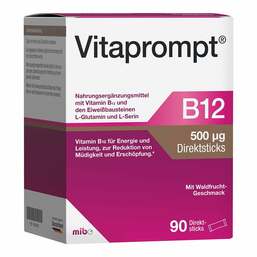 Abbildung: Vitaprompt B12 500 µg Direktsticks 90 St, Beutel PZN 19690450