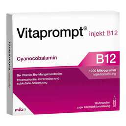 Abbildung: Vitaprompt injekt B12 1000 µg Injektionslösung 10X1 ml, Injektionslösung PZN 19690473