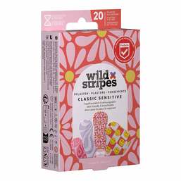 Abbildung: Wild Stripes Classic sensitive Pastel Fun Pflaster 20 St, Pflaster PZN 19696168