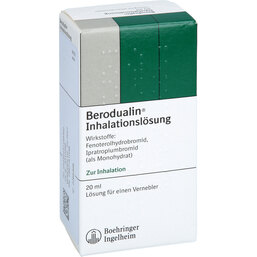Abbildung: Berodual Inhalationslösung 250 µg / 500 µg Lösung für Vern. 20 ml, Lösung für einen Vernebler PZN 19719946