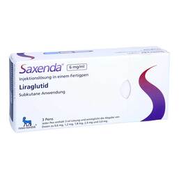 Abbildung: Saxenda 6 mg / ml Injektionslösung in einem Fertigpen 3X3 ml, Injektionslösung PZN 19725183