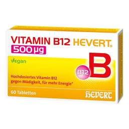 Abbildung: Vitamin B12 Hevert 500 µg Tabletten 60 St, Tabletten PZN 19733314