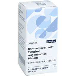 Abbildung: Brimonidin axunio 2 mg / ml Augentropfen Lösung 5 ml, Augentropfen PZN 19744140