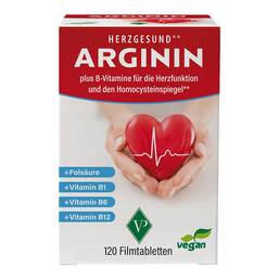 Abbildung: Arginin Herzgesund + Vit.B1 + B6 + B12 + Folsäure Filmtab. 120 St, Filmtabletten PZN 19752903