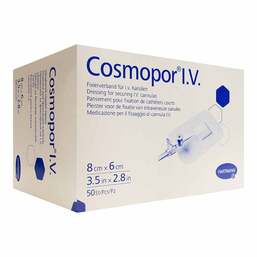 Abbildung: Cosmopor I.V. Kanülenfixierverband 6x8 cm 50 St, Verband PZN 19786090