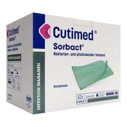 Abbildung: Cutimed Sorbact Kompressen 4x6 cm 42 St, Kompressen PZN 19809419