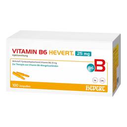 Abbildung: Vitamin B6 Hevert 25 mg Injektionslösung Ampulle 100X2 ml, Injektionslösung PZN 19831643