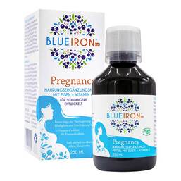 Abbildung: Blueiron Eisen Pregnancy + Folsäure Flüssigkeit zum Einnehmen 250 ml, Flüssigkeit zum Einnehmen PZN 19834311
