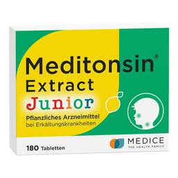 Abbildung: Meditonsin Extract Junior pflanzl.Erkältungstabletten 180 St, Tabletten PZN 19846917