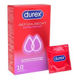 Abbildung: Durex Gefühlsecht extra feucht Kondome 10 St, Kondome PZN 19847839