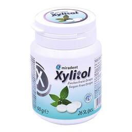 Abbildung: Miradent Xylitol Drops Mint Dose 60 g, Bonbons PZN 19855069
