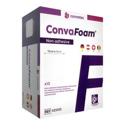 Abbildung: Convafoam Schaumverband nicht-adhäsiv 10x10 cm 10 St, Verband PZN 19883232