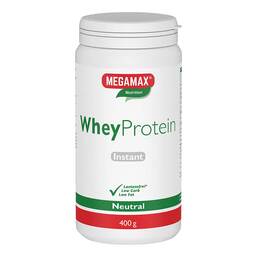 Abbildung: Megamax Whey 100% ultra reines Molkenprotein Pulver 400 g, Pulver PZN 19886006