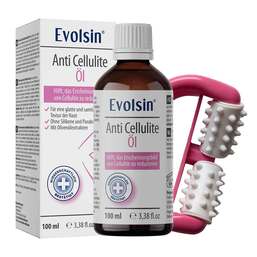 Abbildung: Evolsin Cellulite Öl mit Massageroller 100 ml, Öl PZN 19893360