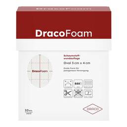 Abbildung: Dracofoam Schaumstoff Wundauflage oval 3x4cm 10 St, Verband PZN 19897731