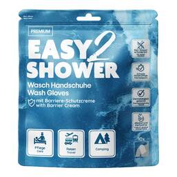 Abbildung: EASY2SHOWER Waschhandschuhe mit Barriere-Schutzcreme 10 St, Handschuhe PZN 19898570