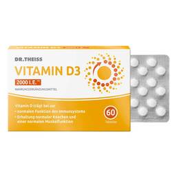 Abbildung: Dr. Theiss Vitamin D3 Tabletten 2000 I.E. 60 St, Tabletten PZN 19902900