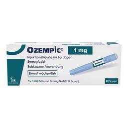 Abbildung: Ozempic 1 mg Injektionslösung im Fertigpen 8 Wochen 1 St, Injektionslösung PZN 19904158