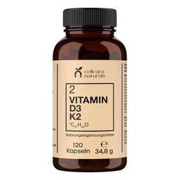 Abbildung: Vitamin D3 + K2 Kapseln 120 St, Kapseln PZN 19905264