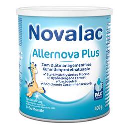 Abbildung: Novalac Allernova Plus Spezialnahrung 0 - 36 Monate 400 g, Pulver PZN 19926125