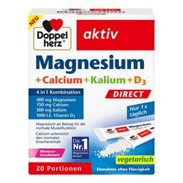 Abbildung: Doppelherz Magneisum + Calcium + Kalium + D3 Direct Pel. 20 St, Pellets PZN 19946168
