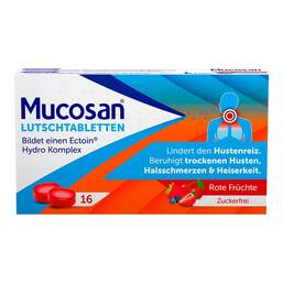 Abbildung: Mucosan Lutschtabletten rote Früchte 16 St, Lutschtabletten PZN 19948871