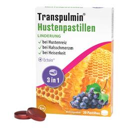 Abbildung: Transpulmin Hustenpastillen 20 St, Lutschpastillen PZN 19962718