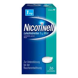 Abbildung: Nicotinell Lutschtabletten 1 mg Mint 36 St, Lutschtabletten PZN 19999779 