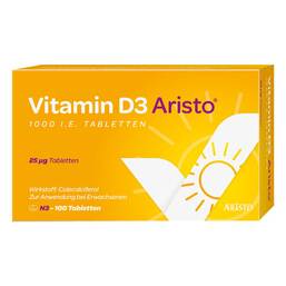 Abbildung: Vitamin D3 Aristo 1000 I.E. Tabletten 100 St, Tabletten PZN 20009635