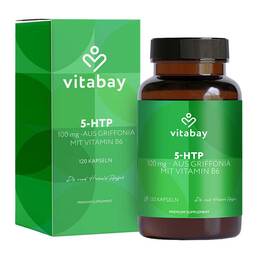 Abbildung: 5-Htp 100 mg Griffonia + Vitamin B6 Kapseln 120 St, Kapseln PZN 20015498