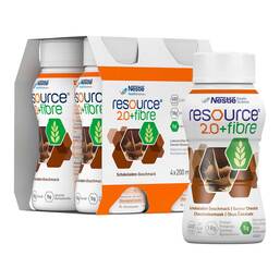 Abbildung: Resource 2.0 + fibre Schokolade 4X200 ml, Flüssigkeit PZN 20042822