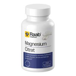 Abbildung: Raab Vitalfood Magnesiumcitrat Kapseln 75 St, Kapseln PZN 20048836