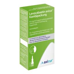Abbildung: Levocabastin axicur Kombi.0,5 mg / ml 4ml AT + 5ml Nas 1 P, Kombipackung PZN 20050661
