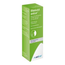 Abbildung: Rhinivict axicur Heuschnupfenspray 50 µg / Sprühstoß 10 ml, Nasenspray PZN 20058131