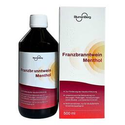 Abbildung: Blumenberg Franzbranntwein Menthol 500 ml, Franzbranntwein PZN 20058734