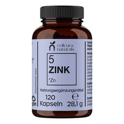 Abbildung: Cellcura Naturals Zink 25 mg hochdos.vegan Kapseln 120 St, Kapseln PZN 20062902