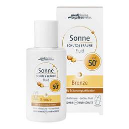 Abbildung: Sonne Schutz & Bräune Fluid bronze LSF 50 + 50 ml, Creme PZN 20092435