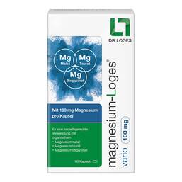 Abbildung: Magnesium-Loges vario 100 mg Kapseln 180 St, Kapseln PZN 20102582
