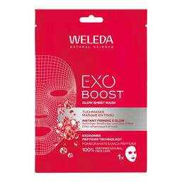 Abbildung: Weleda Exo Boost Firm & Lift Tuchmaske Granatapfel 20 ml, Gesichtsmaske PZN 20105830